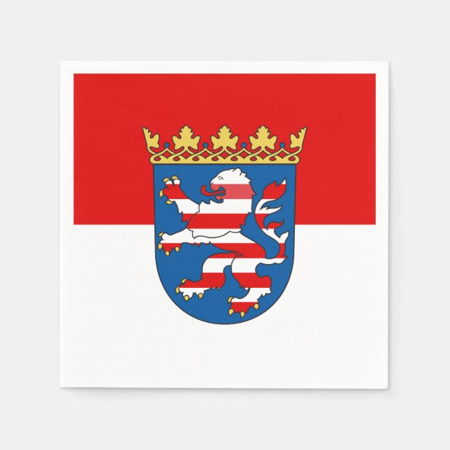Serviettes en papier drapeau de Hesse (Devant)