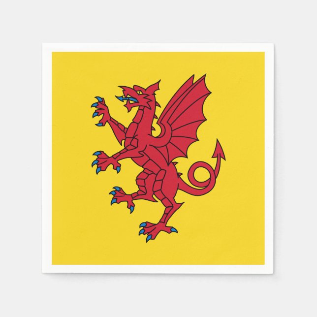 Serviettes en papier drapeau du Somerset (Devant)