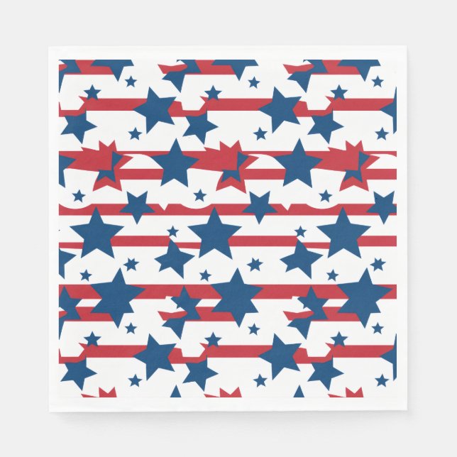 Serviettes en papier du 4 juillet (Devant)