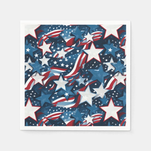 Serviettes en papier du 4 juillet (Devant)