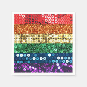 serviettes en papier du drapeau de la fierté