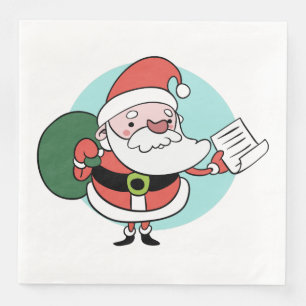 serviettes en papier du Père Noël