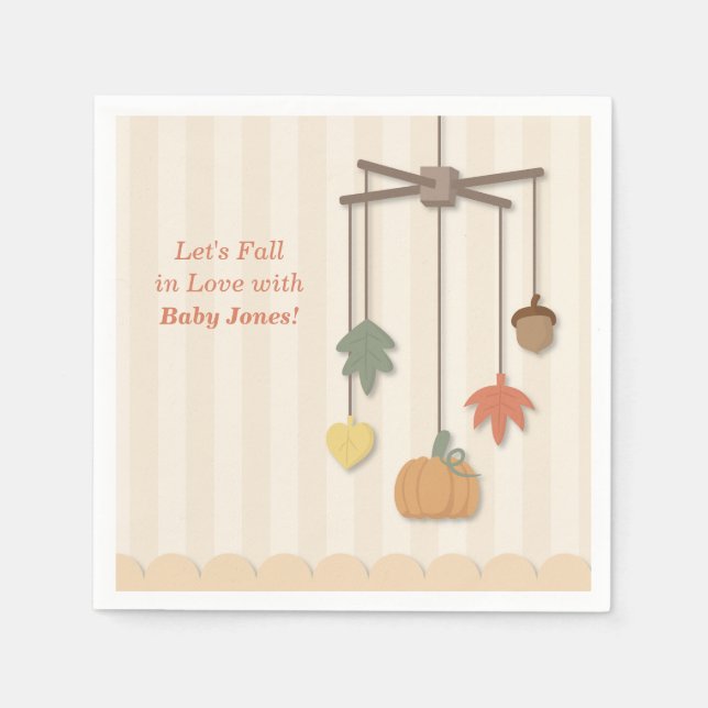 Serviettes en papier élégantes pour Baby Shower d' (Devant)