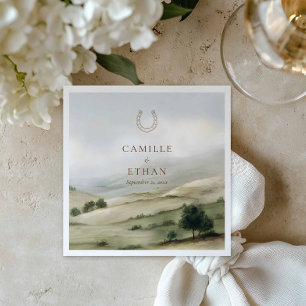 Serviettes en papier élégantes pour mariage à la f