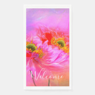Serviettes en papier fantaisie florale