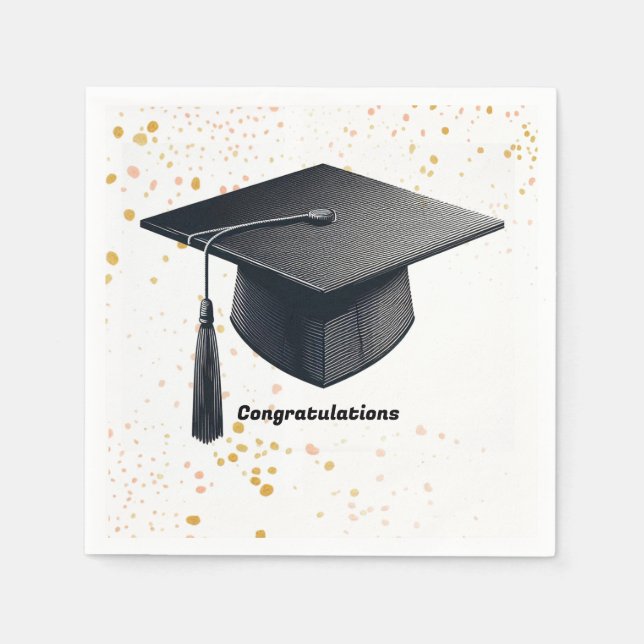 Serviettes en papier Félicitations pour la remise  (Devant)