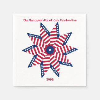 Serviettes en papier fêtes patriotiques du 14 juil