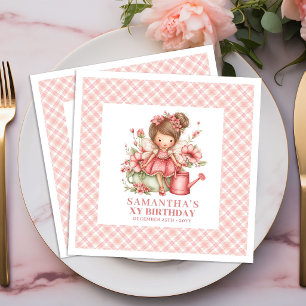 Serviettes en papier Fille fée mignonne 5ème anniv
