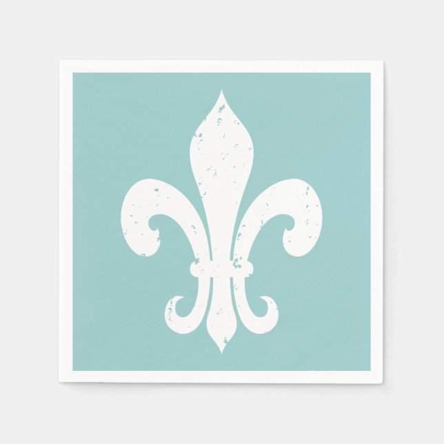 Serviettes en papier fleur de lis élégantes pour m (Devant)