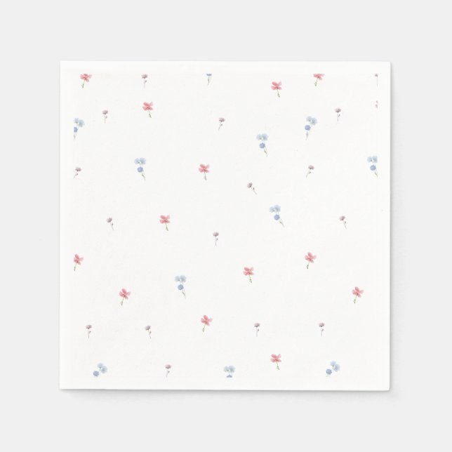 Serviettes en papier Fleurs sauvages Amour en fleu (Devant)