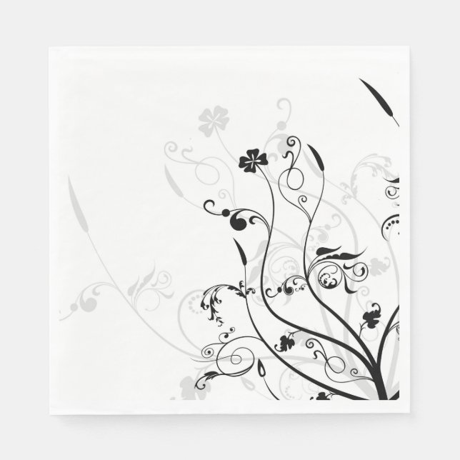 Serviettes en papier floral (Devant)