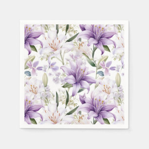 Serviettes en papier floral