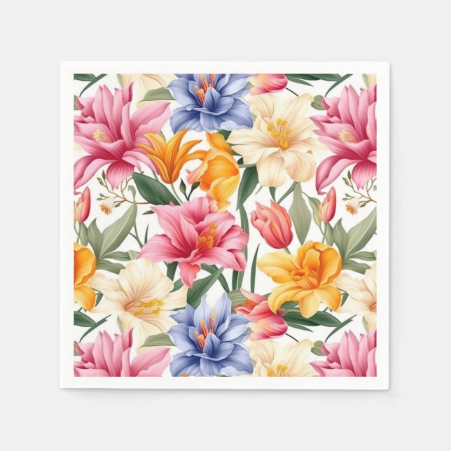 Serviettes en papier floral (Devant)