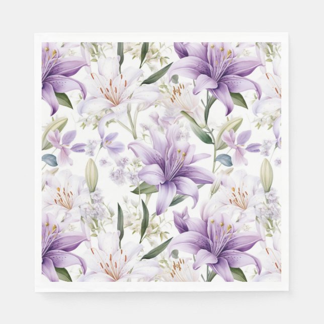 Serviettes en papier floral (Devant)