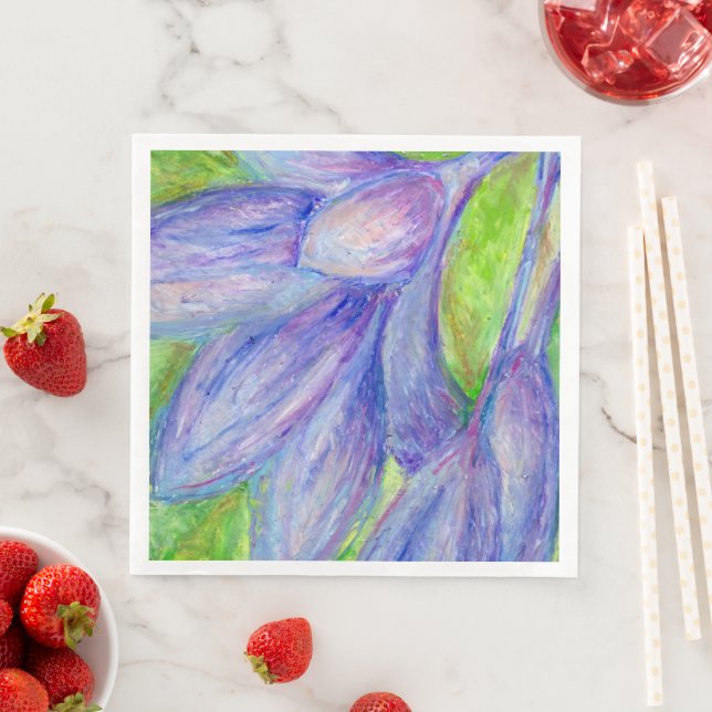 Serviettes en papier floral (En situation)