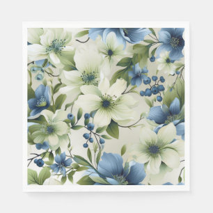 Serviettes en papier floral