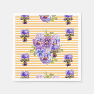 Serviettes en papier floral Shabby Chic à points j