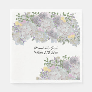 Serviettes en papier florales rustiques romantique
