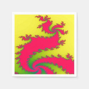 Serviettes en papier fractales du dragon du Nouvel