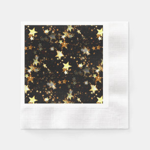 serviettes en papier galaxie or