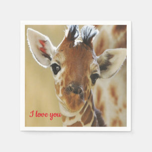 Serviettes en papier Girafe