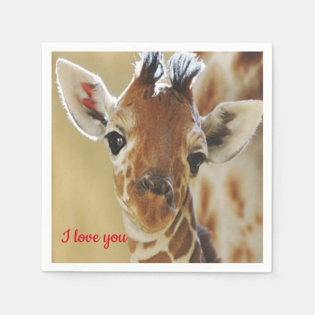 Serviettes en papier Girafe (Devant)