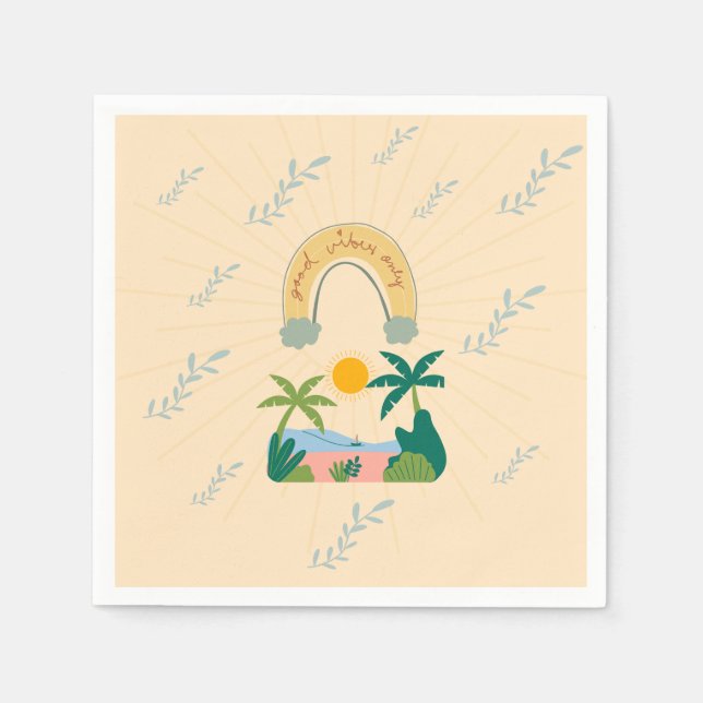 Serviettes en papier Good Vibes (Devant)