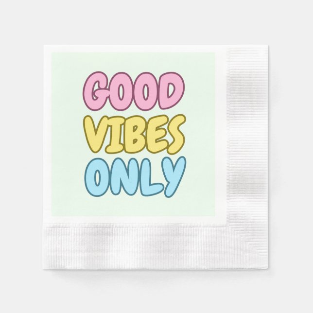 Serviettes en papier Good Vibes Only (Devant)