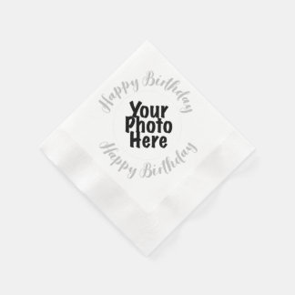 Serviettes en papier grises personnalisées avec PH