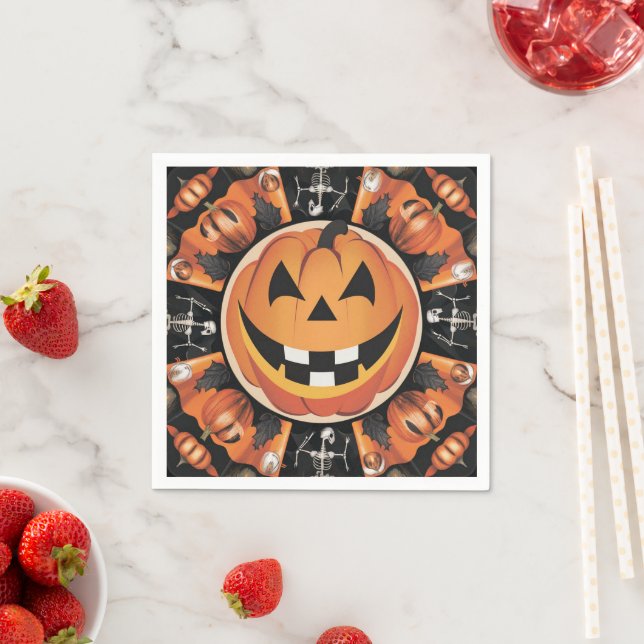 serviettes en papier Halloween (En situation)
