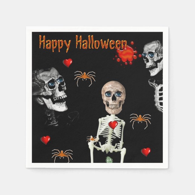 Serviettes en papier Halloween, Happy Halloween (Devant)