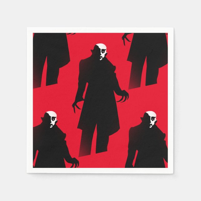 serviettes en papier halloween nosferatu (Devant)