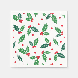 Serviettes en papier Holiday Holly