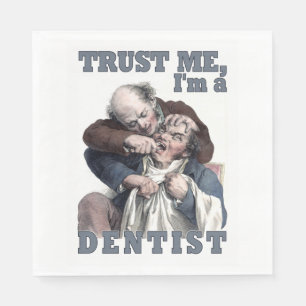 serviettes en papier humour DENTIST