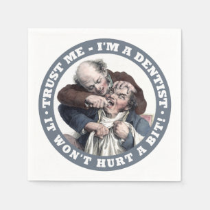 serviettes en papier humour DENTIST