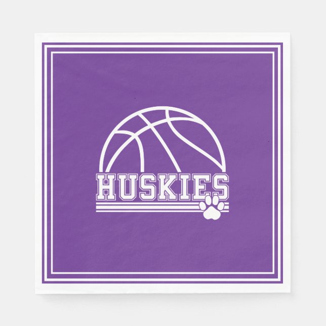 Serviettes en papier Huskies (Devant)