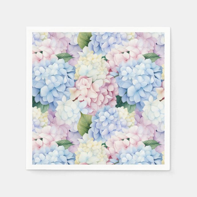 Serviettes en papier Hydrangea (Devant)