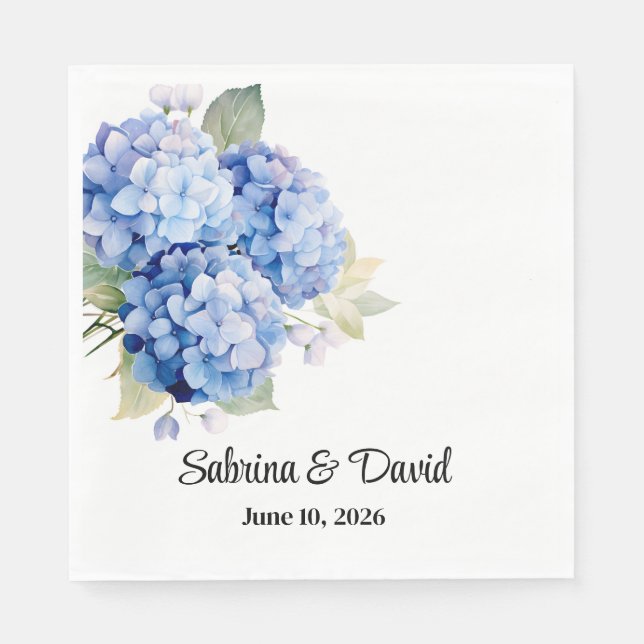 Serviettes en papier Hydrangea (Devant)