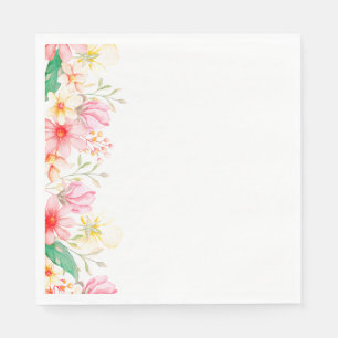 Serviettes en papier - Impression florale