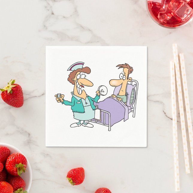 Serviettes En Papier Infirmier Et Patient (Créateur téléchargé)