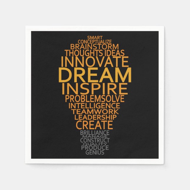 Serviettes en papier Inspiration Lampe (Devant)