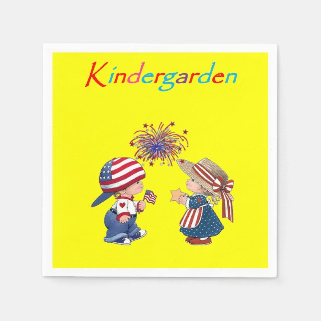 Serviettes en papier Kindergarden (Devant)