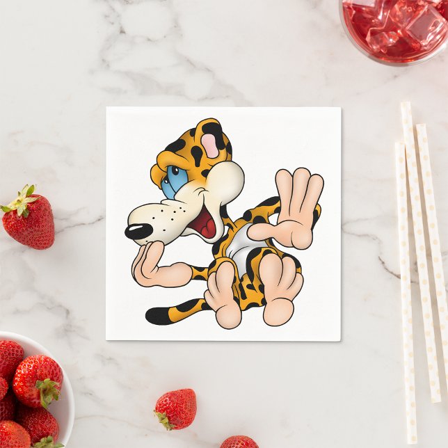 Serviettes en papier léopard qui rient (Créateur téléchargé)