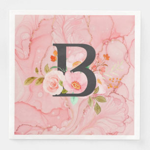 Serviettes en papier Lettre B