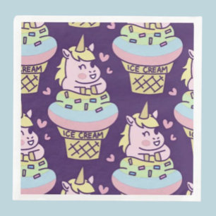 Serviettes en papier Licorne Sweet Pride
