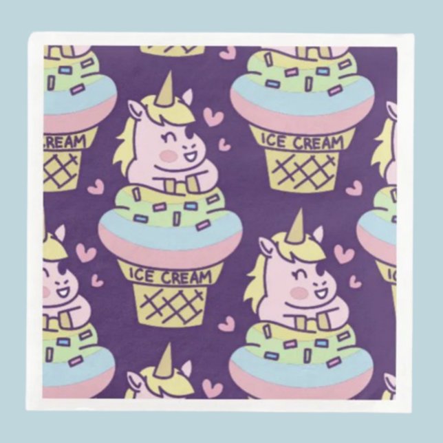 Serviettes en papier Licorne Sweet Pride (Créateur téléchargé)