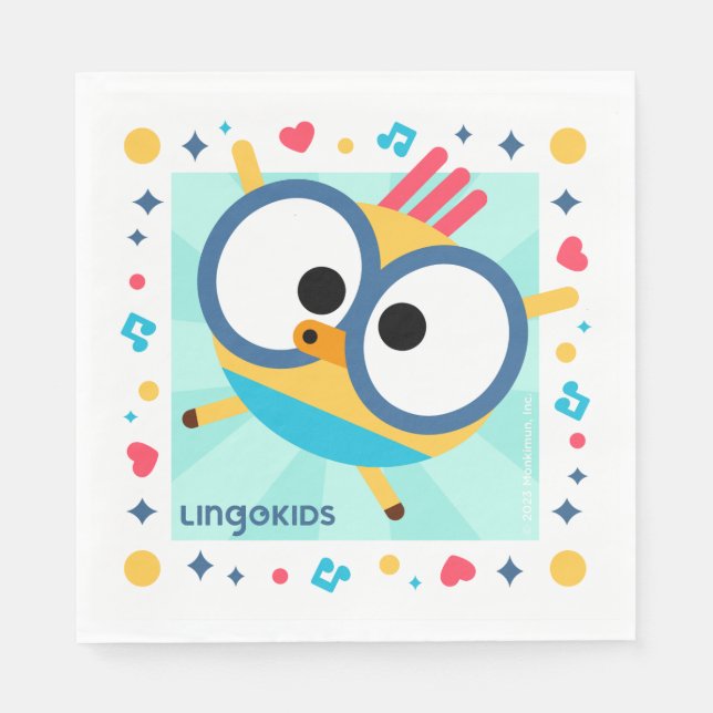 serviettes en papier Lingokids Party avec Billy (Devant)