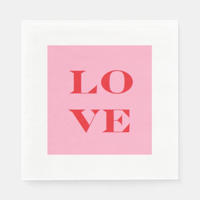 Serviettes en papier "Love" (Devant)