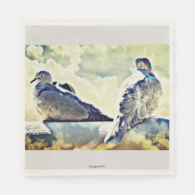 Serviettes en papier Love Dove (Devant)