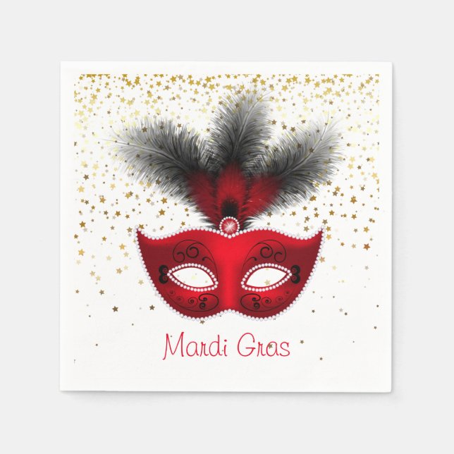 Serviettes en papier Mardi Gras (Devant)